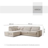 Maison de Rêve Bakrena kotna sedežna garnitura iz šenilje (levi kot/v obliki črke L) Kirou – | Shoptok.si