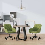 vidaXL Okretne blagovaonske stolice 2 kom svjetlozelene baršunaste | shoptok.hr
