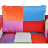 Motiv Kockasta Fotelja s Kromiranim Nogama Patchwork Dizajn Tkanina | shoptok.hr