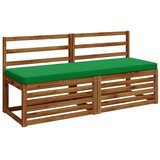  Jastučići za klupe - 2 dijela VUGHT 2 kom. 100% poliester - Zelena (poliester) 140 x 50 cm 2 | shoptok.hr