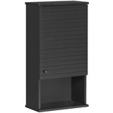 SoBuy stenska omarica z enojnimi vrati v črni barvi v stilu minimalizma, (20814722) | Shoptok.si