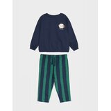 Sinsay Pamučni komplet: crewneck majica s motivom psića i hlače na pruge Cijene