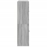  Regal za knjige s vratima boja hrasta 136x37x142 cm drveni Siva | Shoptok.si