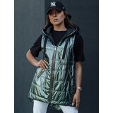 DStreet women's quilted vest PIXIECODE dark green | ePonuda.com