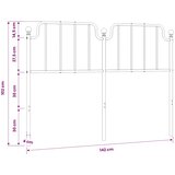  Metalno zamjensko uzglavlje bijelo 135 cm | Eponuda.com