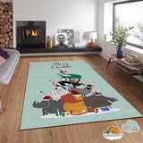 Conceptum Hypnose tepih s novogodišnjim motivima Asr-Crpt-11, Pravougaoni, 140 x 220 cm, Šareni | Eponuda.ba