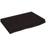 Maison Chic Stenska polica - Viseča Polica temno rjava 60x40x(2-6) cm trdna hrastovina, (21784681) Cene