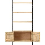 Police za knjige s 4 razine 80 x 30 x 180 cm masivno drvo manga | shoptok.hr