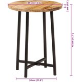  Stolić za kavu 35 x 35 x 45 cm od masivnog drva manga i željeza | shoptok.hr