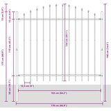  Vrtna Ograda Woerden Siva 170 x 190 cm Čelik s prahom premazan | shoptok.hr