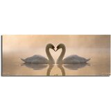 Horizon slika na platnu Swan Love, 90 x 30 cm Cijene