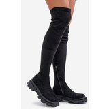 Boto Women's Over the Knee Eco Suede Boots Black Irithalla | Eponuda.ba