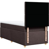  Krevet s oprugama i madracem tamnosmeđi 90 x 190 cm od tkanine | shoptok.hr