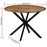 vidaXL Jedilna miza Ø110x78 cm trden mangov les in jeklo | Shoptok.si
