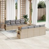  The Living Store Vrtna sedežna garnitura 9-delna z blazinami bež poli ratan - Vrtna Sedežna Garniture, (21476444) | Shoptok.si