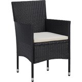 Maison Chic Vrtni jedilni stoli - Stol za vrt 2 kosa poli ratan črne barve JS287, (21878057) Cene