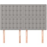  Posteljno vzglavje 4 kosa svetlo siv 72x5x78/88 cm blago, (20738404) | Shoptok.si
