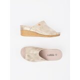 GOODIN Women's gold wedge flip-flops | shoptok.hr
