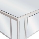  Zrcalna konzolna mizica MDF in steklo 106,5x38x76,5 cm, (20625503) | Shoptok.si