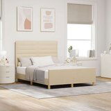  Postelja Krem 140x200 cm Iz Platna, (22049431) | Shoptok.si