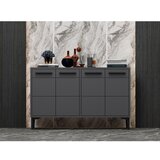 Woody Fashion TV polica Stria Anthracite