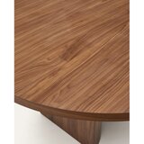 Kave Home Okrogla jedilna miza z mizno ploščo v orehovem dekorju 100x200 cm Nealy – | Shoptok.si