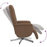  Naslonjač od tkanine s osloncem za noge smeđi | shoptok.hr