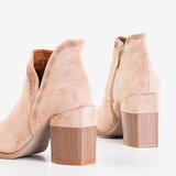 Resti Light brown boots with square heel Lemere - Shoes | Shoptok.si
