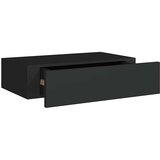  Zidne police s ladicom 2 kom crne 40 x 23,5 x 10 cm MDF | shoptok.hr