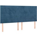  Box spring s madracem LED tamnoplavi 180x200 cm baršun | shoptok.hr