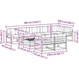  Set vanjskih sofa 9 kom. Bijela i bež Poliester | shoptok.hr