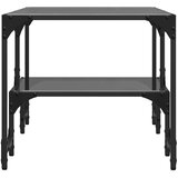  Stolić za kavu s crnom staklenom površinom 98,5x50x45 cm čelik | shoptok.hr