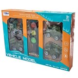 Set 4 metalna vozila vojska sa semaforom ( 1040534 )