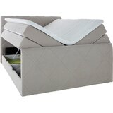XORA postelja boxspring 140 cm x 200 cm , tekstil siva | Shoptok.si
