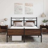 vidaXL Okvir kreveta bez madraca smeđi hrast 150x200 cm izrađeno drvo | shoptok.hr