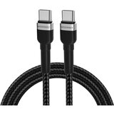 Wozinsky Pleten kabel USB-C - USB-C PD 65W 2m črn, (21831660) | Shoptok.si