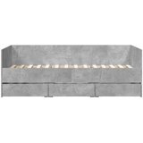  Dnevni krevet s ladicama bez madraca siva boja betona 75x190 cm | Eponuda.com