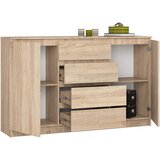 AKORD Komoda, 2 Vrata In 4 Predali, Hrast Sonoma, (5000332734) | Shoptok.si