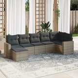 vidaXL 7-dijelni set vrtnih sofa sivi od poliratana | shoptok.hr