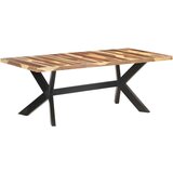vidaXL Blagovaonski stol 200 x 100 x 75 cm od masivnog drva i šišama | shoptok.hr