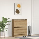 vidaXL Stalak za cipele Dimljeni hrast Konstruirano drvo 80 x 21 x 87.5 cm | shoptok.hr