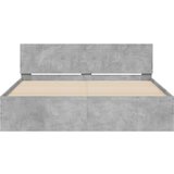  Posteljni okvir z vzglavjem betonsko siv 140x190 cm | Shoptok.si