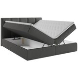 MID.YOU POSTELJA Z VZMETNICO 160 cm x 200 cm , les, tekstil, leseni material temno siva | Shoptok.si