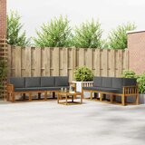  Set vanjskih sofa 9 kom. Prirodna i antracit | shoptok.hr