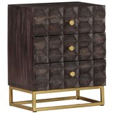 vidaXL Noćni ormarić crni 40 x 30 x 50 cm od masivnog drva manga | shoptok.hr