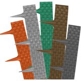 Aquagart Robnik za trato v videzu ratana | Siva | 4 x 80 cm | Plastična obroba za gredice, (5000159616) | Shoptok.si