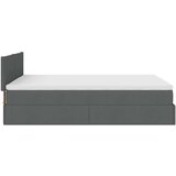 vidaXL Otomanska postelja z vzmetnico siv 140x200 cm blago | Shoptok.si