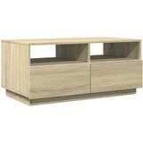  Stolić za kavu s LED svjetlima boja hrasta sonome 90x49x40 cm | shoptok.hr