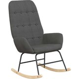  Stolica za ljuljanje s osloncem za noge od tkanine tamnosiva | shoptok.hr