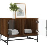  Stolić za kavu sa staklenim vratima boja hrasta 68,5x50x50 cm | Eponuda.com